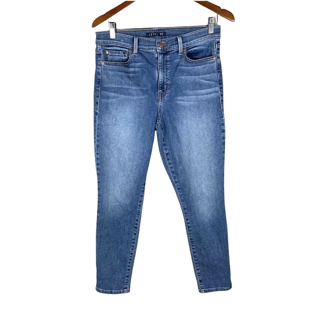 Anthropologie Level 99 High Rise Ankle Jeans In Nostalgic Wash Size 30